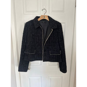 Women's BOSS Hugo Boss Black & White Tweed Blazer Jacket Size 12